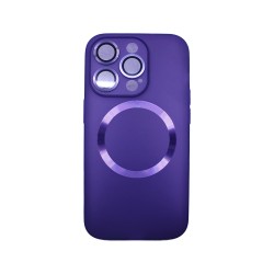 Magnetic Case with Camera Lens for Apple iPhone 14 Pro Purple